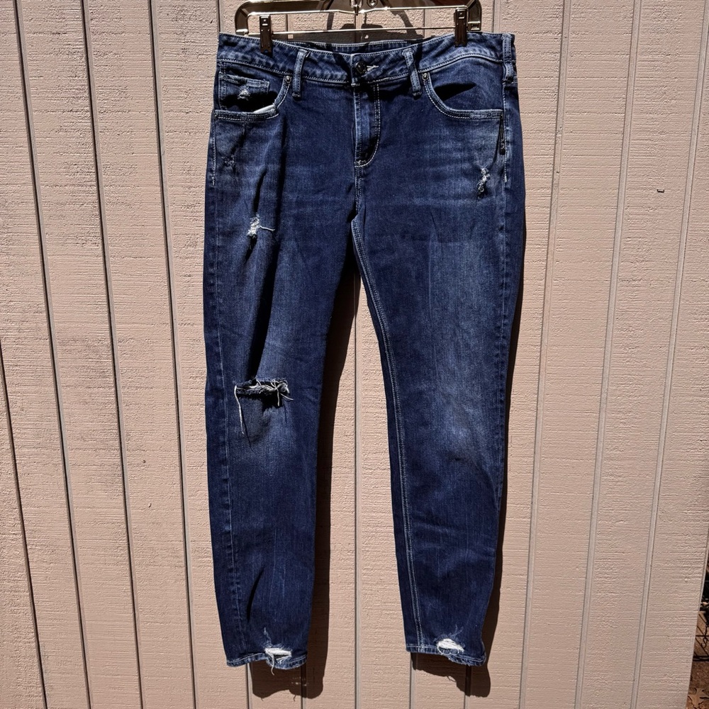 Silver boyfriend jeans